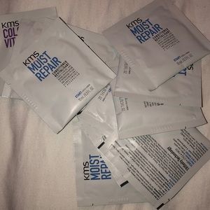11 sample packets of KMS shampoo/conditioner
